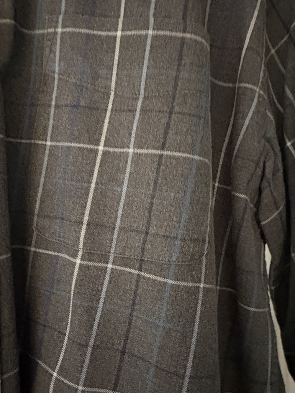 Dockers Men's Gray Plaid Button-Down Shirt with Subtle Blue Windowpane - Picture 4 of 5